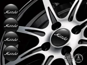 Mazda Radfelgen-Aufkleber Ausgabe Silikon-Badge-Set
